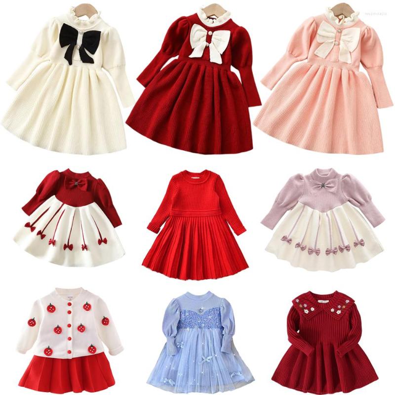 Girl Dresses Spring Autumn Baby Sweater Knitted Dress Red Christmas Winter Long Sleeve Clothes Ruched Princess Vestidos, Style 17
Girl Dresses Spring Autumn Baby Sweater Knitted Dress Red Christmas Winter Long Sleeve Clothes Ruched Princess Vestidos, Style 17