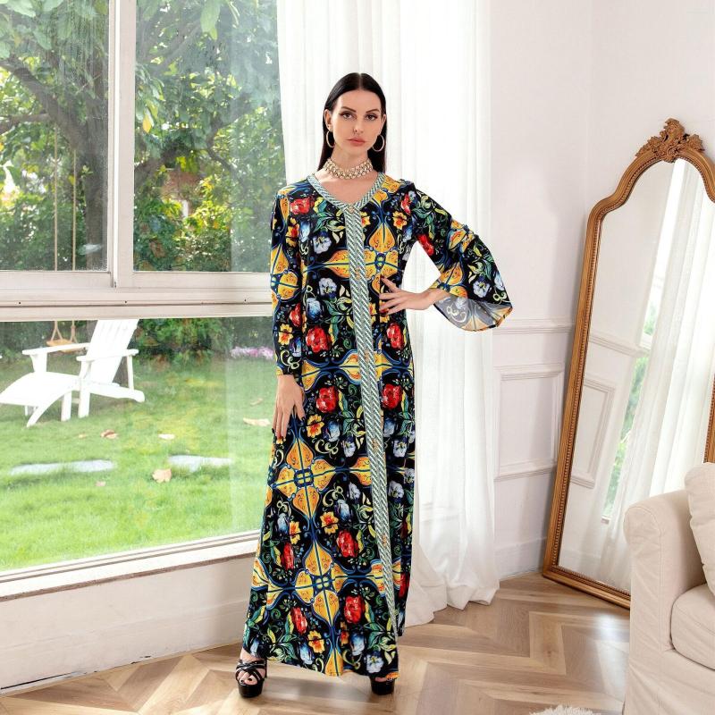 Ethnic Clothing Abaya Muslim Lounge Dresses For Women Dubai Printing Robe Turkey Arabic Fashion Satin Loose Gown Vestidos Islam Lady Kaftans
Ethnic Clothing Abaya Muslim Lounge Dresses For Women Dubai Printing Robe Turkey Arabic Fashion Satin Loose Gown Vestidos Islam Lady Kaftans
