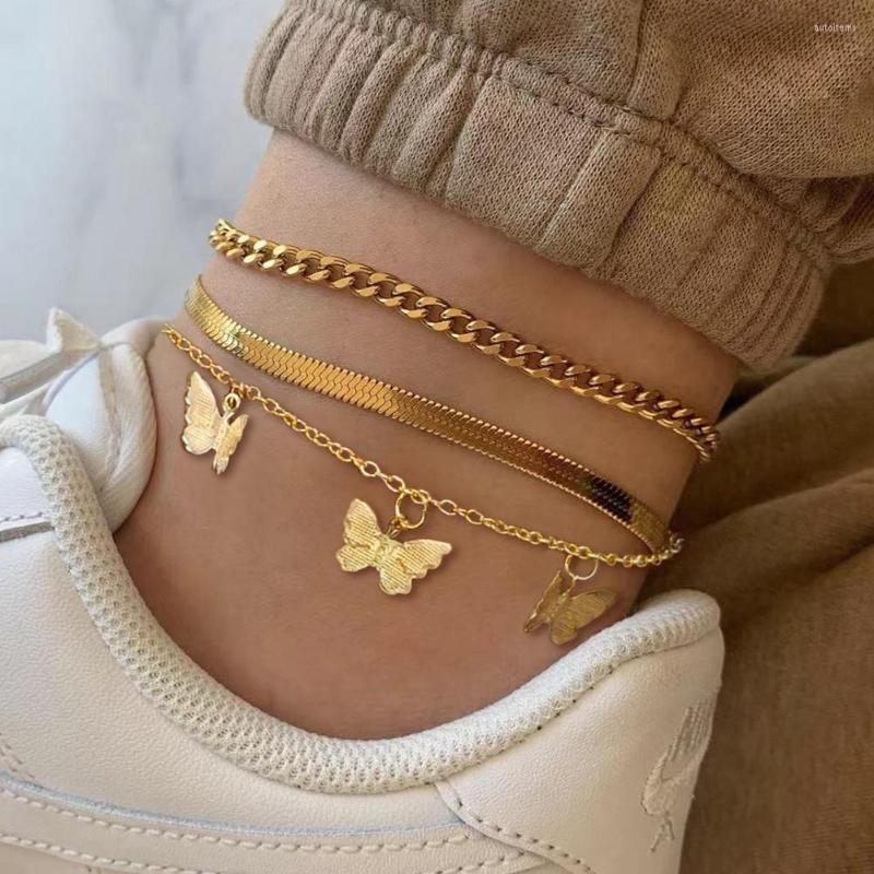 Anklets Summer Beach Golden Cute Butterfly Metal Chain Anklet For Women Simple Multi-layer Snake Ankle Set Boho Foot Jewelry Bulk
Anklets Summer Beach Golden Cute Butterfly Metal Chain Anklet For Women Simple Multi-layer Snake Ankle Set Boho Foot Jewelry Bulk
