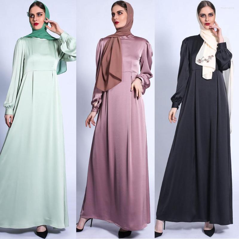 Ethnic Clothing Elegant Muslim Satin Long Dress Women Abaya Sleeve Puff Party Wedding Arabic Middle East Maxi Robe Islamic Ramadan
Ethnic Clothing Elegant Muslim Satin Long Dress Women Abaya Sleeve Puff Party Wedding Arabic Middle East Maxi Robe Islamic Ramadan