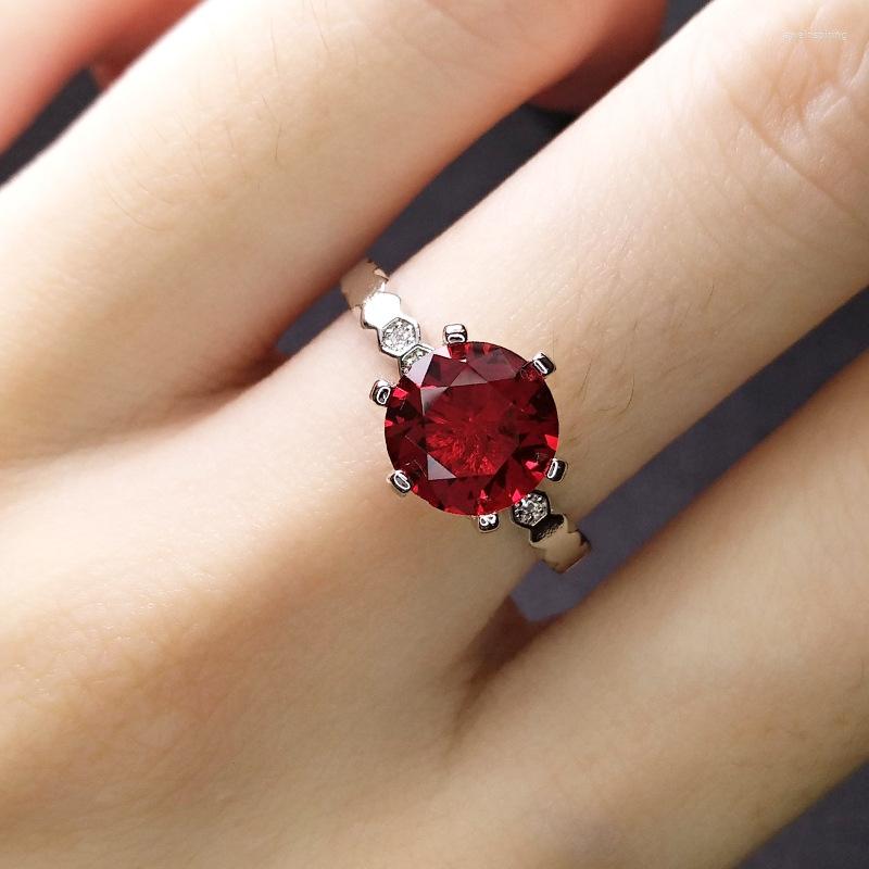 Cluster Rings Imitation Ruby Ring Temperament Red Garnet Six-prong Diamond Crystal Mother's Day Gift
Cluster Rings Imitation Ruby Ring Temperament Red Garnet Six-prong Diamond Crystal Mother's Day Gift