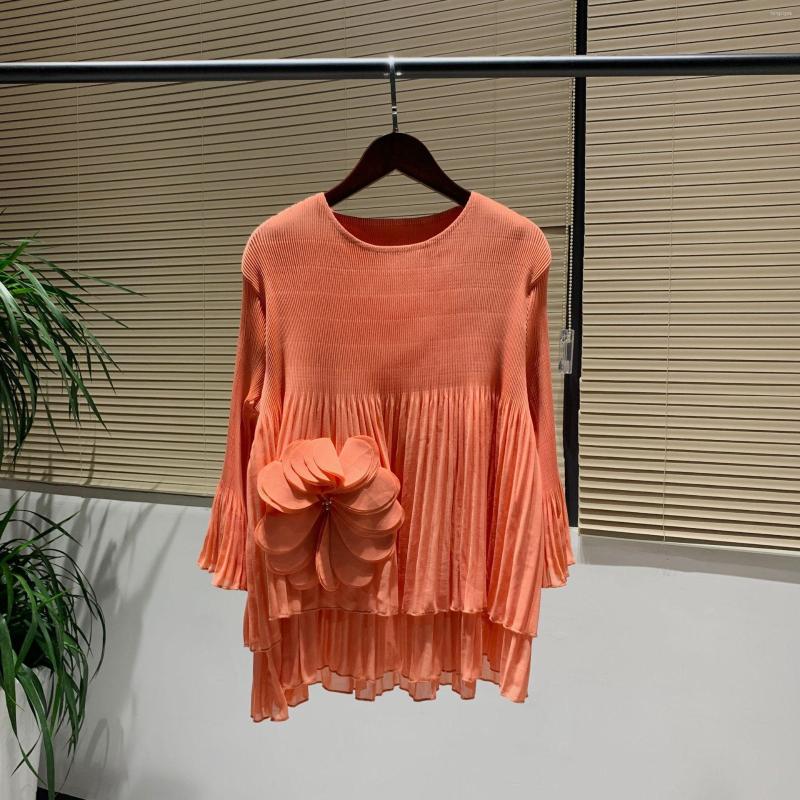 Women's T Shirts Miyake Pleated Ladies Fashion Casual Loose Three-dimensional Flower Small Skirt Three-quarter Sleeve All-match Top, Picture color
Women's T Shirts Miyake Pleated Ladies Fashion Casual Loose Three-dimensional Flower Small Skirt Three-quarter Sleeve All-match Top, Picture color