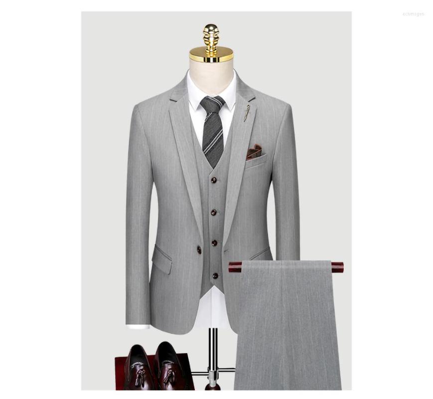 Men' Suits Suit Men' Three Piece Korean Version Slim Fit Handsome Stripe Small Groom' Wedding Dress, Grey three piece set
Men' Suits Suit Men' Three Piece Korean Version Slim Fit Handsome Stripe Small Groom' Wedding Dress, Grey three piece set
