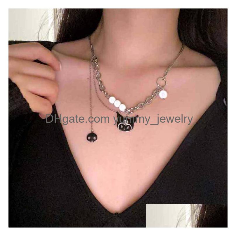 Pendant Necklaces Gothic Cute Cartoon Little Devil Necklace Stainless Steel Skl Reflective Pearl Clavicle Chain Choke Lady Party Dro Dhksu
Pendant Necklaces Gothic Cute Cartoon Little Devil Necklace Stainless Steel Skl Reflective Pearl Clavicle Chain Choke Lady Party Dro Dhksu