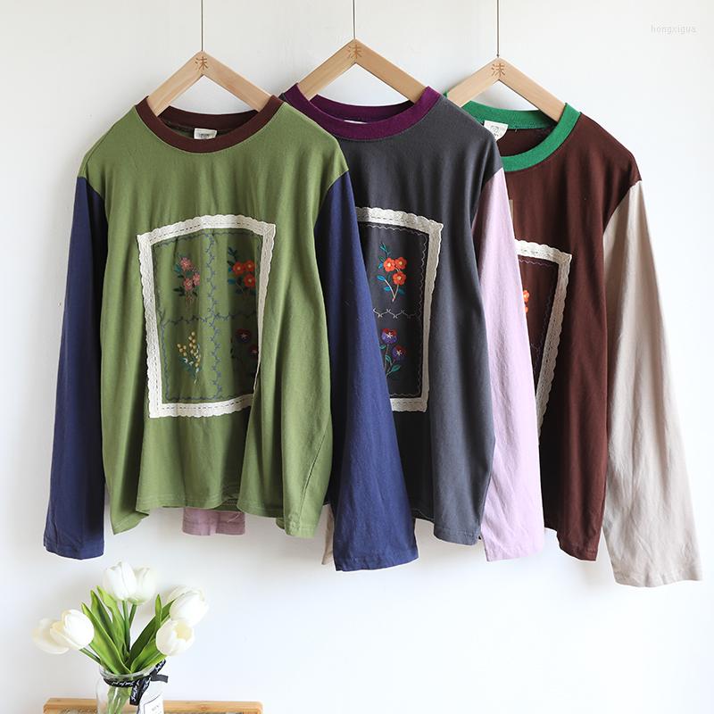 Women's T Shirts Spring Autumn Women Japan Style Mori Kei Ultra Loose Plus Size Flower Embroidery Patchwork Comfortable Cotton T-shirt, Gray
Women's T Shirts Spring Autumn Women Japan Style Mori Kei Ultra Loose Plus Size Flower Embroidery Patchwork Comfortable Cotton T-shirt, Gray