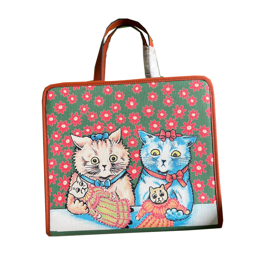 Top Brand Original Totes Printed Cat Luxurys Designer Bags Classic Vintage Cats Pattern Large Capacity Shopping Bag Handbag Tote Purse Wallet Double-sided Flower
Top Brand Original Totes Printed Cat Luxurys Designer Bags Classic Vintage Cats Pattern Large Capacity Shopping Bag Handbag Tote Purse Wallet Double-sided Flower