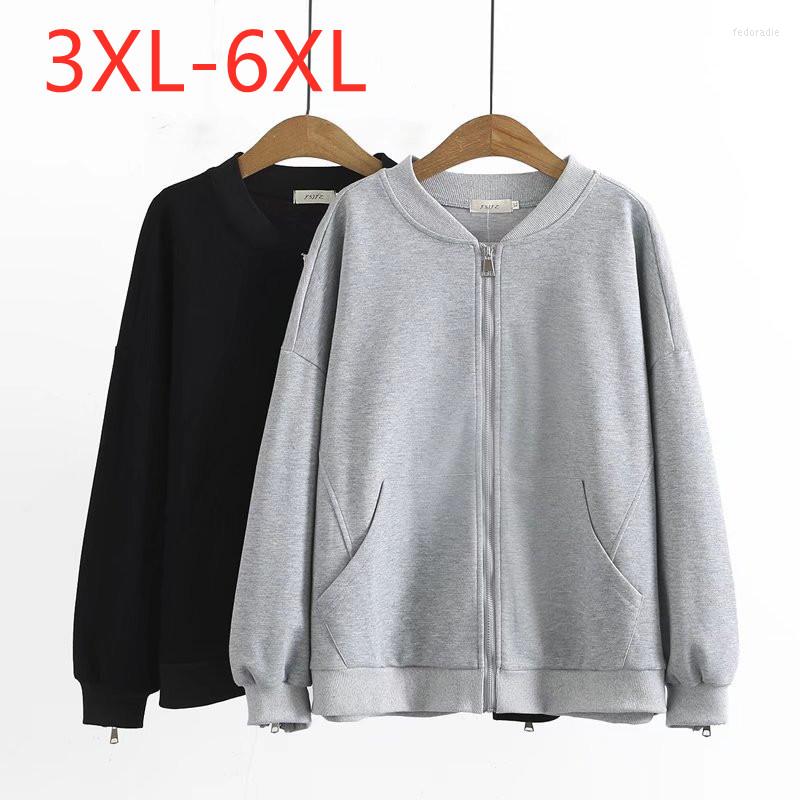 Outerwear Ladies Autumn Winter Plus Size Jacket For Women Large Long Sleeve Loose Cotton Gray Zipper Baseball Coat 3XL 4XL 5XL 6XL, Black
Outerwear Ladies Autumn Winter Plus Size Jacket For Women Large Long Sleeve Loose Cotton Gray Zipper Baseball Coat 3XL 4XL 5XL 6XL, Black