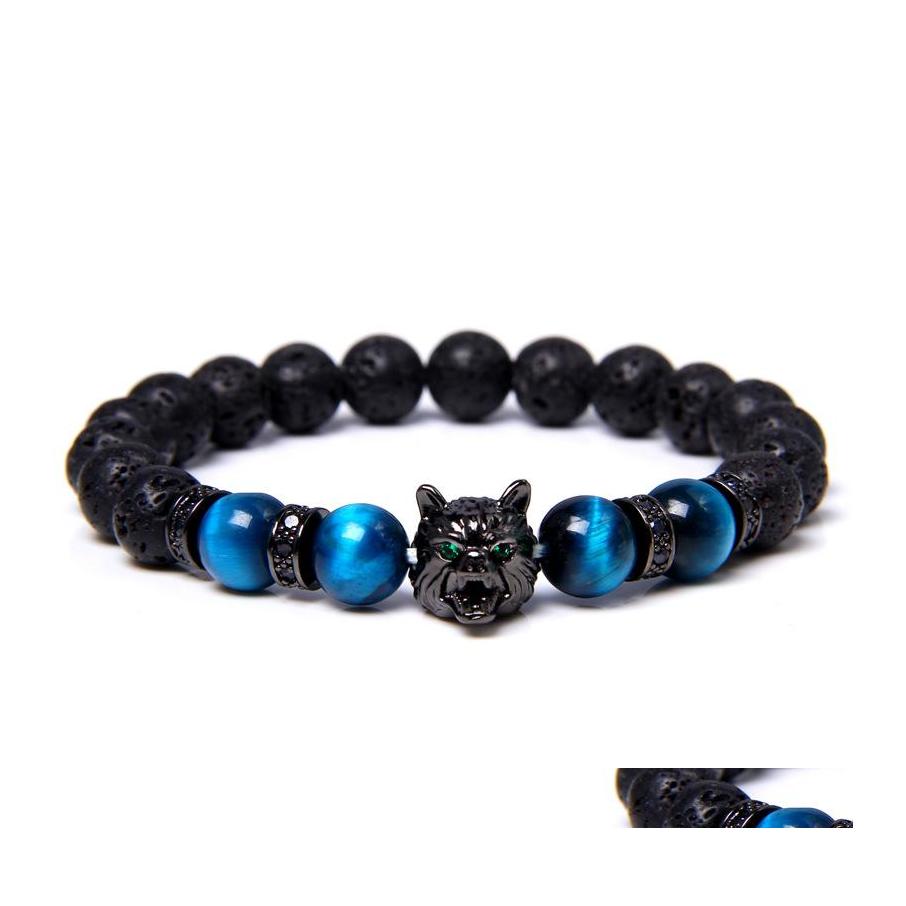 Beaded Strands Handmade 8Mm Beaded Bracelet Men Natural Stone Blue Tiger Eye Beads Bracelets Black Wolf Head Charm Energy Jewelry D Otlcg
Beaded Strands Handmade 8Mm Beaded Bracelet Men Natural Stone Blue Tiger Eye Beads Bracelets Black Wolf Head Charm Energy Jewelry D Otlcg