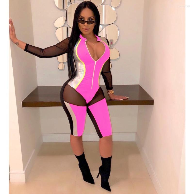 Women' Jumpsuits JRRY Sexy Patchwork Women Playsuits Cotton Mesh Glossy PU Leather Turtleneck Zippers Front Top Knee Length Bodysuits, Orange
Women' Jumpsuits JRRY Sexy Patchwork Women Playsuits Cotton Mesh Glossy PU Leather Turtleneck Zippers Front Top Knee Length Bodysuits, Orange
