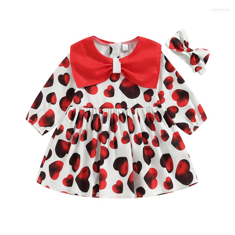 Girl Dresses 2PCS Baby Valentine's Day Dress Princess Long Sleeve Round Neck Heart Print A-Line Party Red Headband, Picture shown
Girl Dresses 2PCS Baby Valentine's Day Dress Princess Long Sleeve Round Neck Heart Print A-Line Party Red Headband, Picture shown