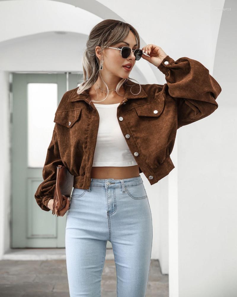 Women's Jackets 2023 Spring Autumn Lantern Sleeve Short Women Jacket Single Breasted Retro Corduroy Female, Burgundy
Women's Jackets 2023 Spring Autumn Lantern Sleeve Short Women Jacket Single Breasted Retro Corduroy Female, Burgundy