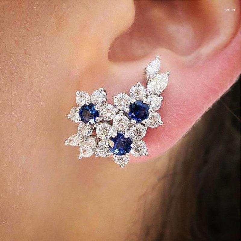 Stud Earrings PUNKI Classic Blue Irregular Cubic Zircon Flower Shape For Woman Girl Dating Party Jewelry
Stud Earrings PUNKI Classic Blue Irregular Cubic Zircon Flower Shape For Woman Girl Dating Party Jewelry