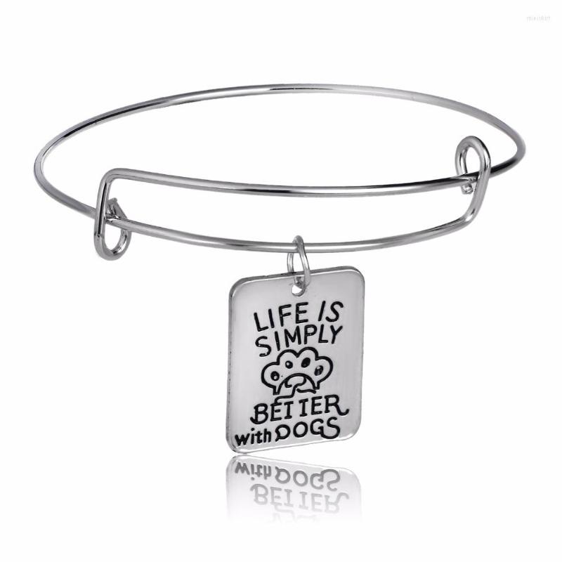 Bangle Cartoon Pet Claw Paws Life Is Simply Better With Dogs Bracelets Animal Rescue Dog Lover Women Birthday Xmas Jewelry Gifts
Bangle Cartoon Pet Claw Paws Life Is Simply Better With Dogs Bracelets Animal Rescue Dog Lover Women Birthday Xmas Jewelry Gifts