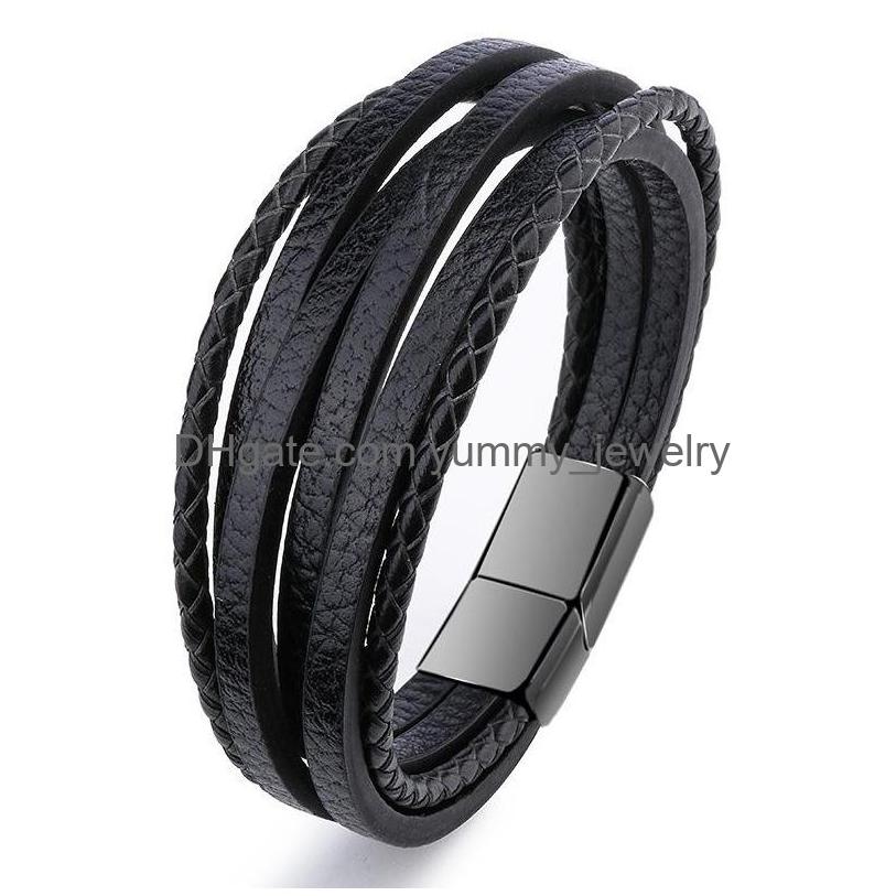 Charm Bracelets European And American Manual Weaving Mti Layer Mens Bracelet Retro Magnet Buckle Jewelry Spot Wholesale Nail Drop Del Dhnu7
Charm Bracelets European And American Manual Weaving Mti Layer Mens Bracelet Retro Magnet Buckle Jewelry Spot Wholesale Nail Drop Del Dhnu7