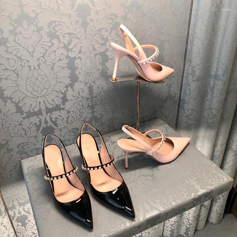 Dress Shoes Sandals 2023 Women's Temperament Black Crystal Pointed Toe Strap High Heels, Pink (6cm)
Dress Shoes Sandals 2023 Women's Temperament Black Crystal Pointed Toe Strap High Heels, Pink (6cm)