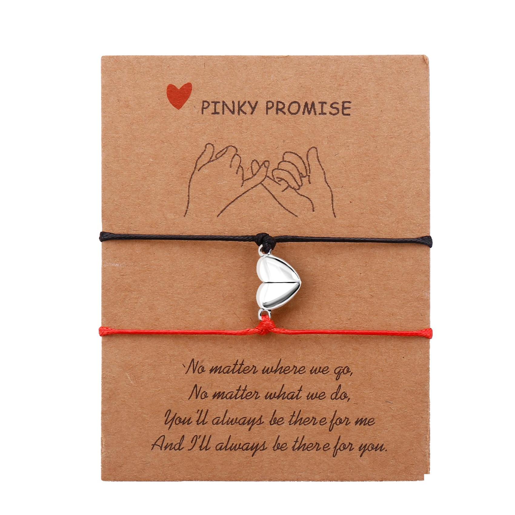 Charm Bracelets Pinky Promise Heart Friends Lover Women Girl Adjustable Distance Couple Bracelet Fashion Jewelry Drop Delivery Otojm
Charm Bracelets Pinky Promise Heart Friends Lover Women Girl Adjustable Distance Couple Bracelet Fashion Jewelry Drop Delivery Otojm