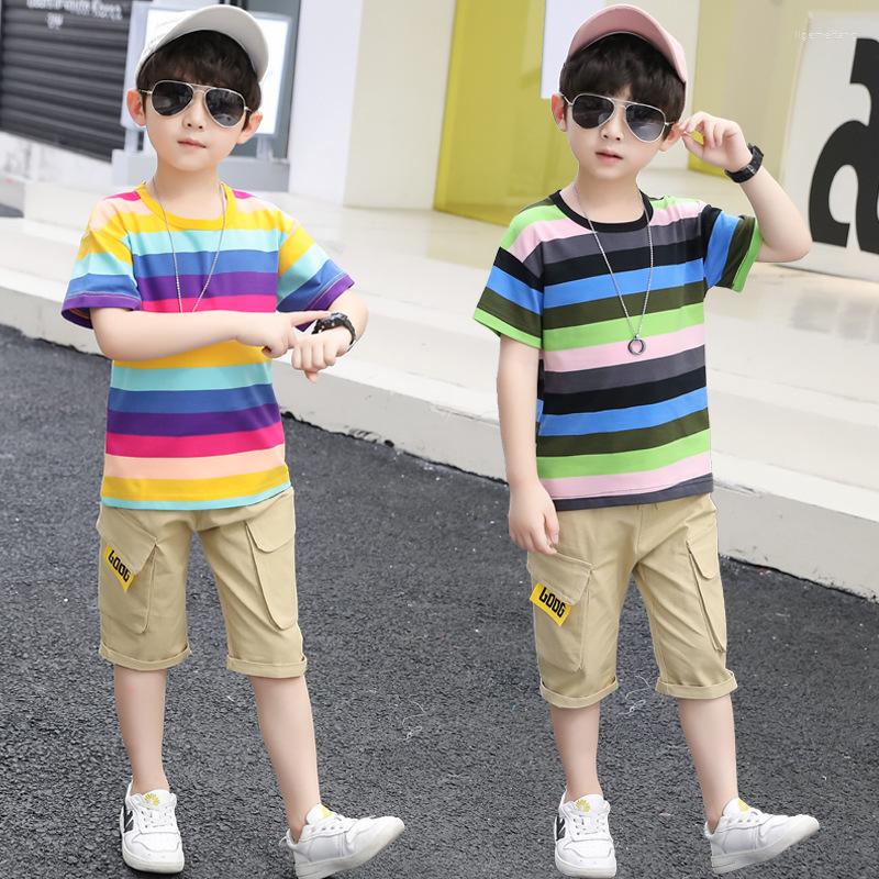 Clothing Sets Summer Boys Children T-shirt Short Sleeve Pants Set Two Pieces Kids Baby Clothes 6 8 10 Years Old, Blue
Clothing Sets Summer Boys Children T-shirt Short Sleeve Pants Set Two Pieces Kids Baby Clothes 6 8 10 Years Old, Blue