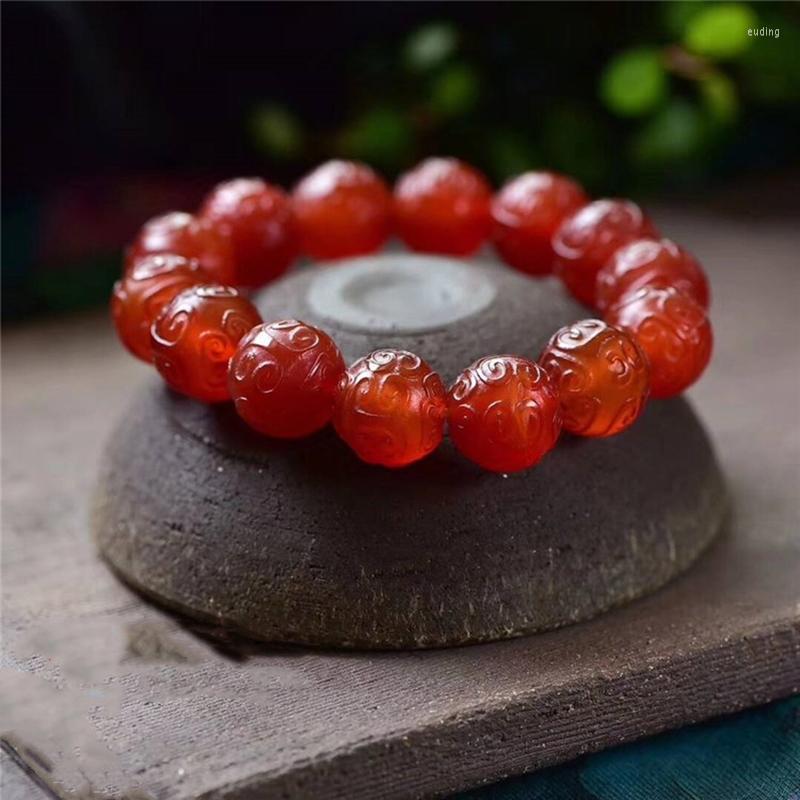 Link Bracelets Natural Red Agate Fret Round Bead Beads Jade Bracelet Jewelry Lucky Auspicious Amulet Fine
Link Bracelets Natural Red Agate Fret Round Bead Beads Jade Bracelet Jewelry Lucky Auspicious Amulet Fine