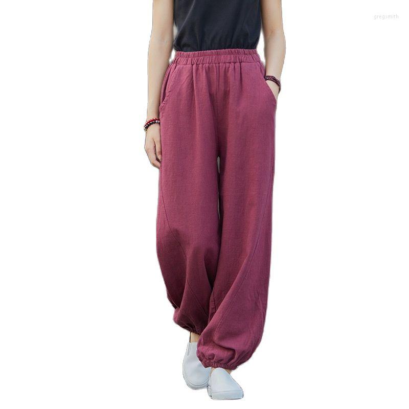 Women' Pants Chinese Women Linen Trousers Bamboo Super Breathable Leisure Bloomers Yoga Kungfu Loose Elastic Band Waist Jogger Panty, Picture color
Women' Pants Chinese Women Linen Trousers Bamboo Super Breathable Leisure Bloomers Yoga Kungfu Loose Elastic Band Waist Jogger Panty, Picture color