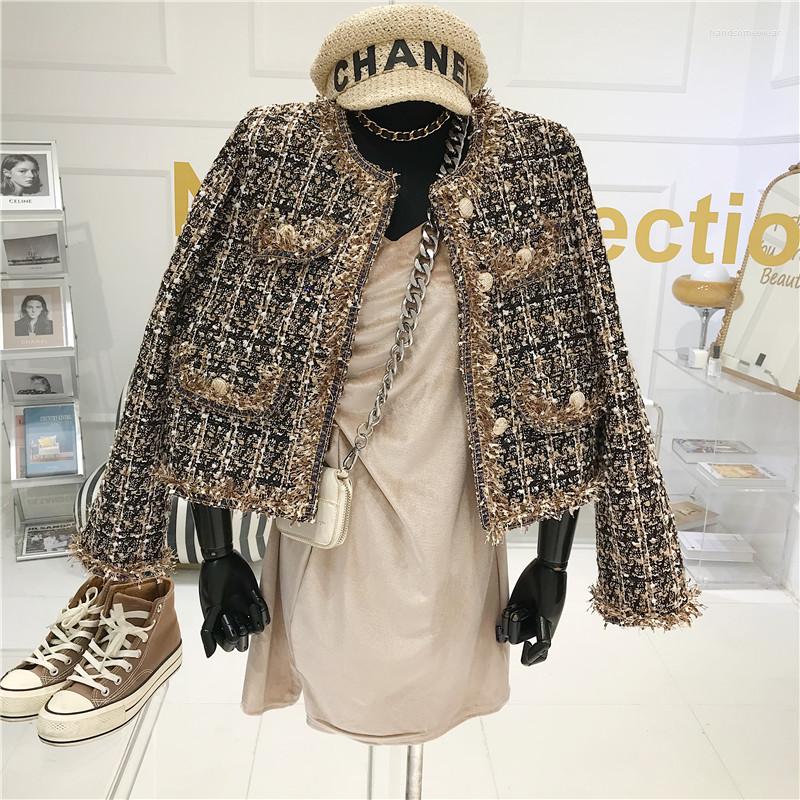 Runway Ladies Tweed Short Jacket Women' Autumn Elegant Female Fashion Tassel Slim Top Coat, Black
Runway Ladies Tweed Short Jacket Women' Autumn Elegant Female Fashion Tassel Slim Top Coat, Black