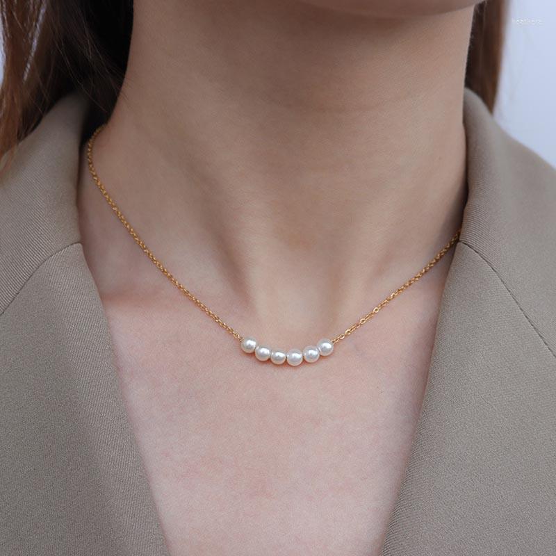 Choker Delicate Imitation Pearl Pendant Necklaces For Women Gold Color Stainless Steel Chain Necklace Wedding Jewelry Party Gift
Choker Delicate Imitation Pearl Pendant Necklaces For Women Gold Color Stainless Steel Chain Necklace Wedding Jewelry Party Gift