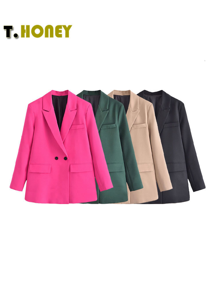 Womens Suits Blazers TELLHONEY Women Fashion Solid Double Breasted Female Elegant Long Sleeves Loose Jacket Coats Office Ladies Outerwear Top 230202, Black
Womens Suits Blazers TELLHONEY Women Fashion Solid Double Breasted Female Elegant Long Sleeves Loose Jacket Coats Office Ladies Outerwear Top 230202, Black
