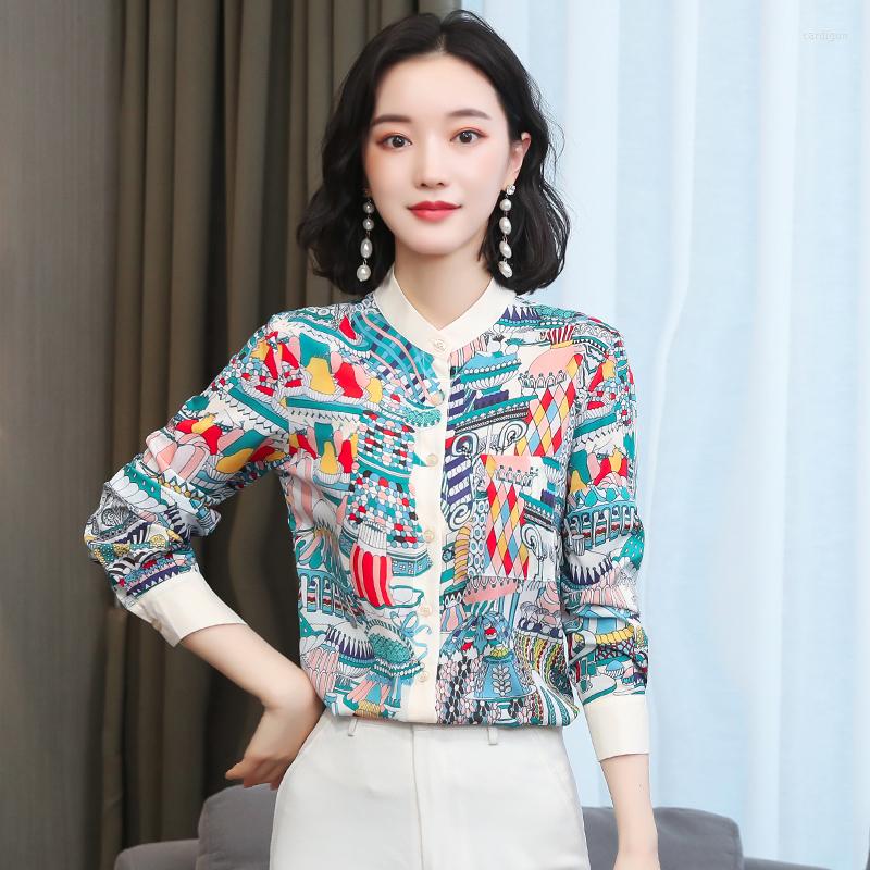 Women' Blouses Summer Autumn Women Shirt O-neck Long Sleeve Top Splicing Printing Chiffon Casual Fashion Loose Clothing Houthion, Photo color
Women' Blouses Summer Autumn Women Shirt O-neck Long Sleeve Top Splicing Printing Chiffon Casual Fashion Loose Clothing Houthion, Photo color