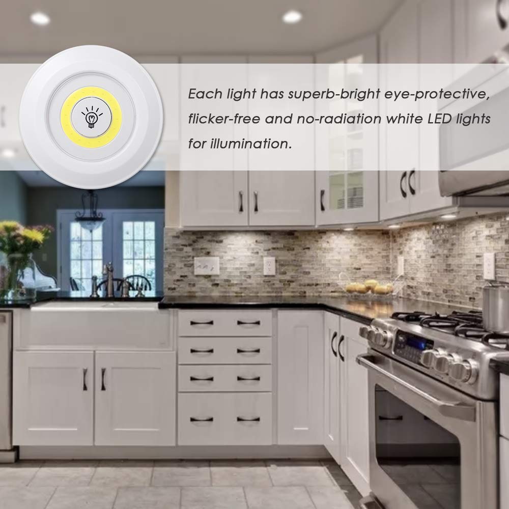 COB Under Cabinet Light LED Wireless Remote Control Dimming Wardrobe Night Lamp Home Kitchen Bedroom Bedside Lamps