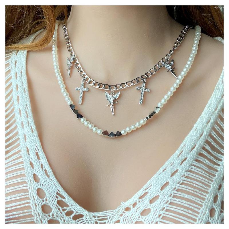 Choker European Pendant Rhinestone Heart Cross Tassel Necklace Multi Layer Beads Pearl Chains Collarbone Necklaces Women Jewelry
Choker European Pendant Rhinestone Heart Cross Tassel Necklace Multi Layer Beads Pearl Chains Collarbone Necklaces Women Jewelry