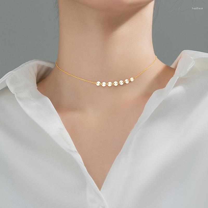 Choker Fashion Personality Stainless Steel Womens Gold Silver Color Beads Flat Chain Coin Pendant Necklaces Banquet Jewelry
Choker Fashion Personality Stainless Steel Womens Gold Silver Color Beads Flat Chain Coin Pendant Necklaces Banquet Jewelry