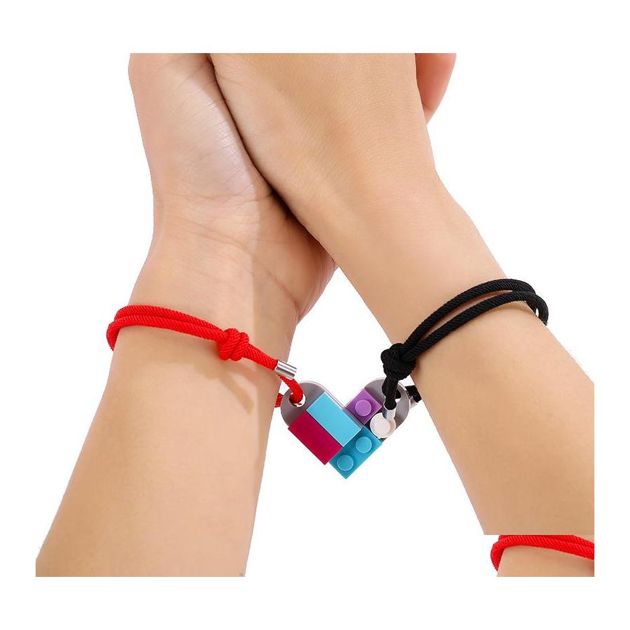 Charm Bracelets 2 Pcs/Lot Couples Bracelet Friend Building Blocks Assembling Attractive Jewelry Drop Delivery Otfsp
Charm Bracelets 2 Pcs/Lot Couples Bracelet Friend Building Blocks Assembling Attractive Jewelry Drop Delivery Otfsp