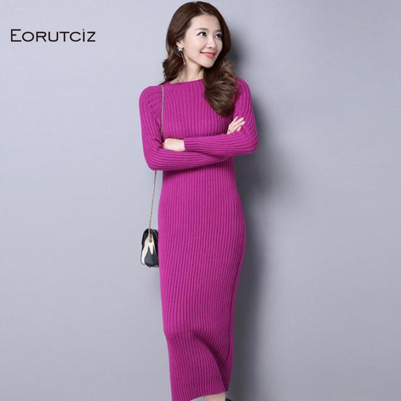 Casual Dresses EORUTCIZ Winter Knitting Dress Women Oversize Autumn Midi Basic Warm Long Sleeve Black Fashion Sweater LM096
Casual Dresses EORUTCIZ Winter Knitting Dress Women Oversize Autumn Midi Basic Warm Long Sleeve Black Fashion Sweater LM096