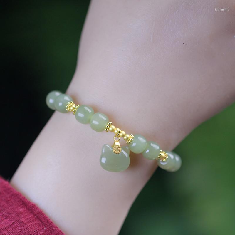 Link Bracelets Character Lucky Jade Antique Bracelet Creative Bohemian National Pendant Cute Feminine Fashion Gift
Link Bracelets Character Lucky Jade Antique Bracelet Creative Bohemian National Pendant Cute Feminine Fashion Gift