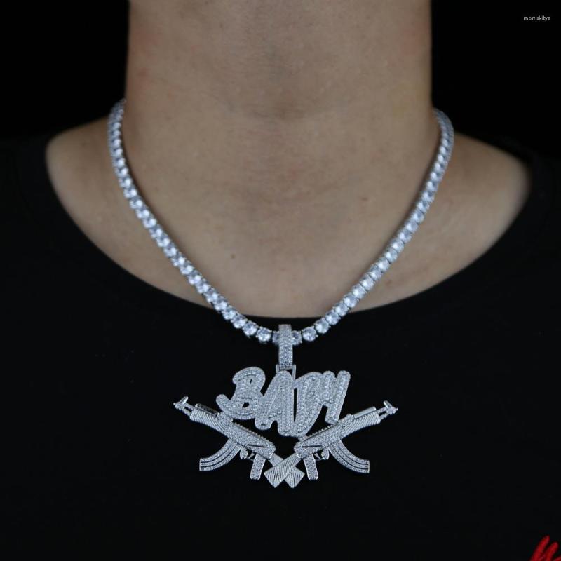 Chains Fashion Choker Necklaces For Women Men Large Gun Pendant Crystal Rhinestone Cz Tennis Chain Necklace Punk Jewelry Gift
Chains Fashion Choker Necklaces For Women Men Large Gun Pendant Crystal Rhinestone Cz Tennis Chain Necklace Punk Jewelry Gift