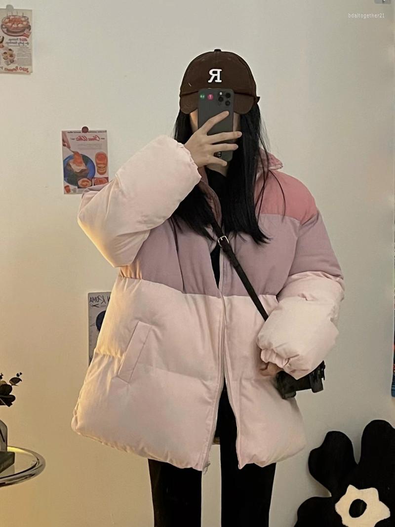 Women' Trench Coats Ins Gradient Women Winter Cotton Jacket Korean Style Stand Collar Loose Warm Coat Chic Female Thick Casual Outerwear, Pink
Women' Trench Coats Ins Gradient Women Winter Cotton Jacket Korean Style Stand Collar Loose Warm Coat Chic Female Thick Casual Outerwear, Pink