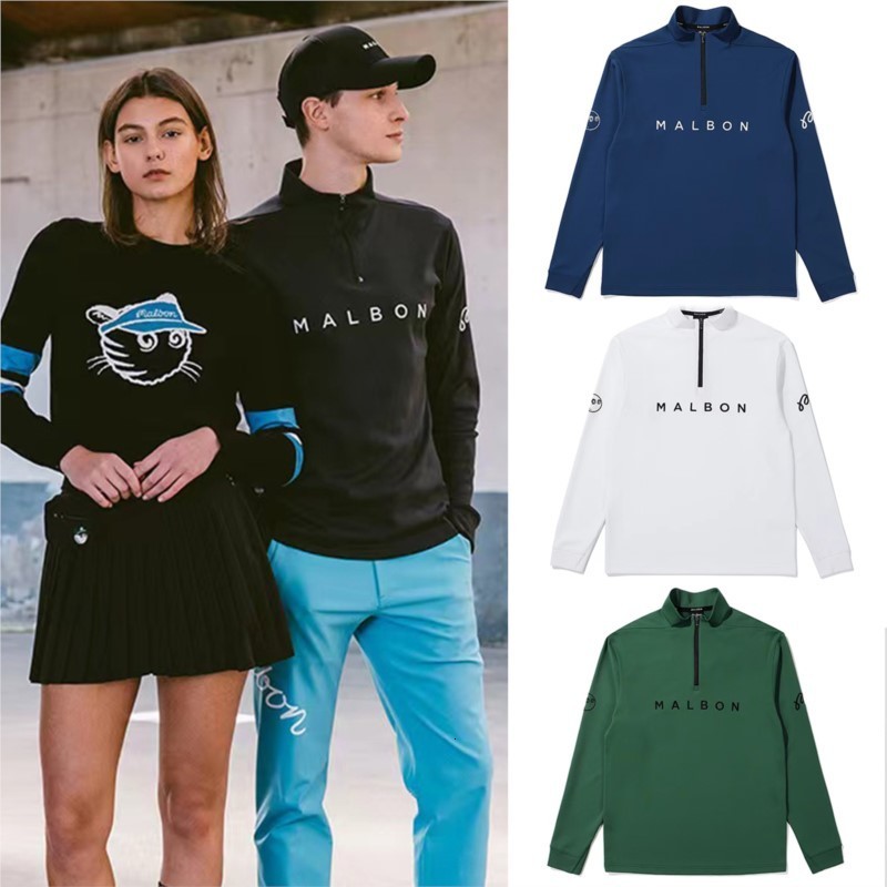 Outdoor TShirts Golf wear stand collar long sleeve golf team uniform sweater sports quick drying base coat 230203