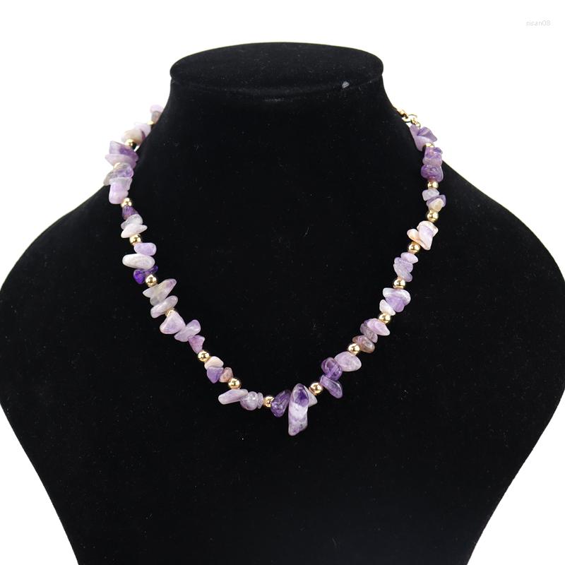 Chains Fashion Rounded Handmade Natural Gravel Stone Gold Beads Necklace Choker Colorful Charm For Women N543
Chains Fashion Rounded Handmade Natural Gravel Stone Gold Beads Necklace Choker Colorful Charm For Women N543