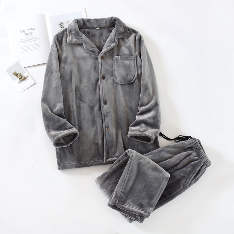 Men's Sleepwear Men'Pajamas Warm Men Flannel Winter Thick Pajama Male Long Sleeve Pijama Casual Pyjamas Fleece Sleep 230202, Gray
Men's Sleepwear Men'Pajamas Warm Men Flannel Winter Thick Pajama Male Long Sleeve Pijama Casual Pyjamas Fleece Sleep 230202, Gray