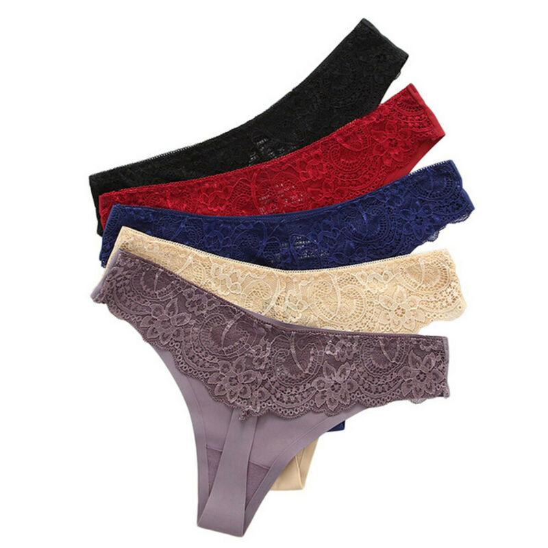 Women's Panties Women Sexy Ruffle Lace Briefs Underwear Femme, Beige