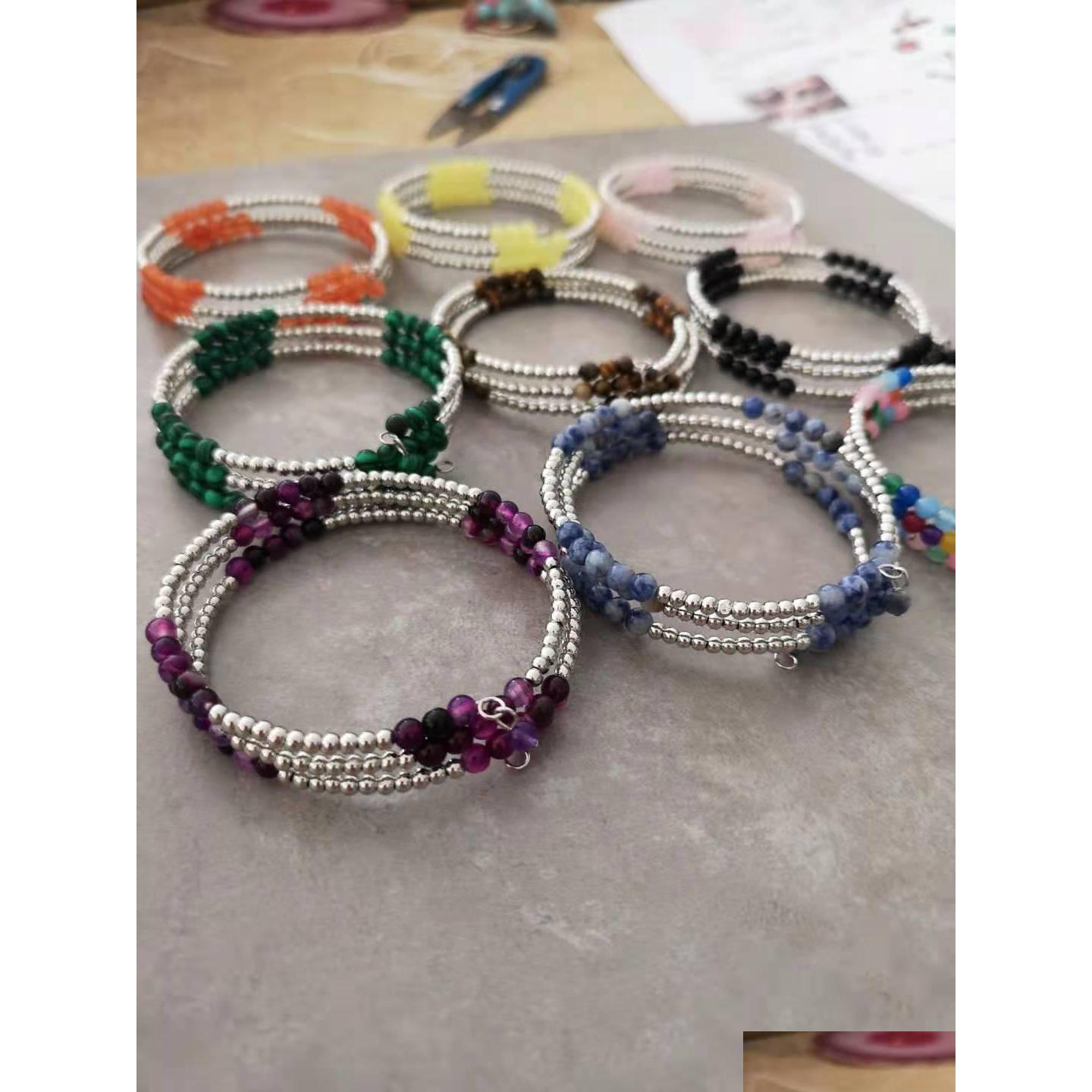 Beaded Handmade 3 Layers Gemstone Strand Bracelet 4Mm Round Agate Quazt Stone Stretch Bracelets With Sier Plated Beads For Women Jew Dhh03
Beaded Handmade 3 Layers Gemstone Strand Bracelet 4Mm Round Agate Quazt Stone Stretch Bracelets With Sier Plated Beads For Women Jew Dhh03