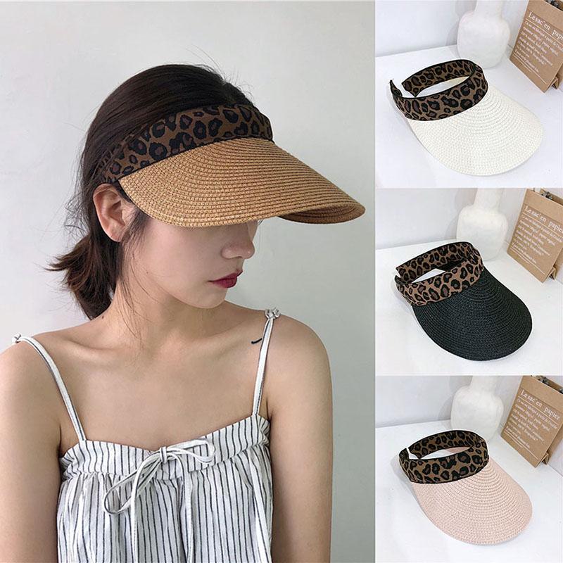 Wide Brim Hats Women's Sun Hat Handmade Straw Fashion Sunshade Leopard Print Parent-child Summer Empty Top Wild Beach HatWide
Wide Brim Hats Women's Sun Hat Handmade Straw Fashion Sunshade Leopard Print Parent-child Summer Empty Top Wild Beach HatWide