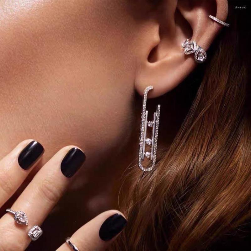Stud Earrings 925 Silver Women's Classic Fashion Hand Set With Diamonds. Sliding Holiday Gift
Stud Earrings 925 Silver Women's Classic Fashion Hand Set With Diamonds. Sliding Holiday Gift
