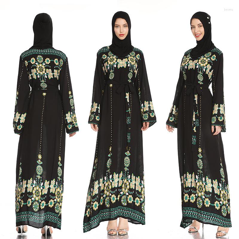 Casual Dresses Muslim Print Dress Abaya Pregnant Women Floor-length Plus Size Loose Elegance Vintage Long Vestidos, Black
Casual Dresses Muslim Print Dress Abaya Pregnant Women Floor-length Plus Size Loose Elegance Vintage Long Vestidos, Black