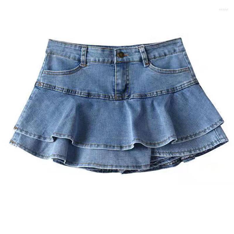 Skirts Summer Low Waist A Line Denim Skirt Women Sexy Pleated Mini Jeans Korean Style Casual Ruffles Wild Shorts, Light blue
Skirts Summer Low Waist A Line Denim Skirt Women Sexy Pleated Mini Jeans Korean Style Casual Ruffles Wild Shorts, Light blue