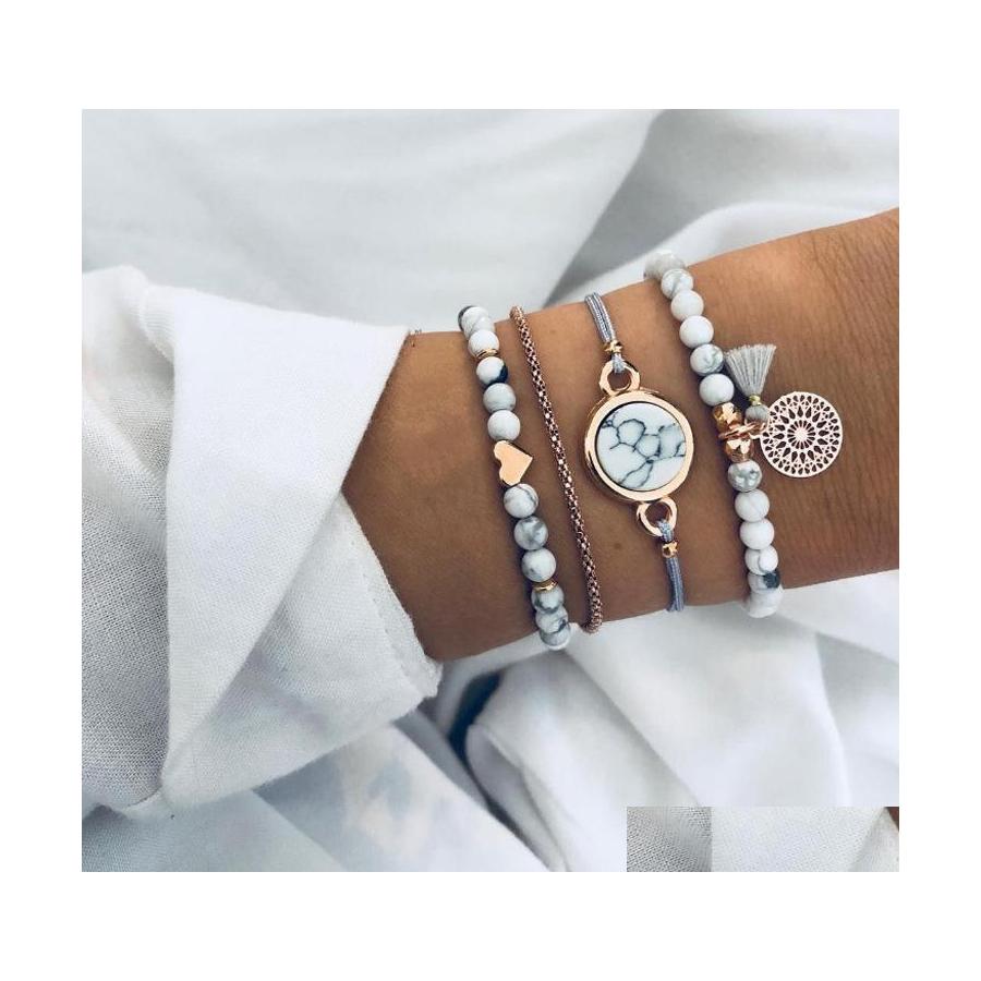 Charm Bracelets Fashion Jewelry Bracelet Set Tassel Heart Beads 4Pcs/Set Drop Delivery Dhzjv
Charm Bracelets Fashion Jewelry Bracelet Set Tassel Heart Beads 4Pcs/Set Drop Delivery Dhzjv