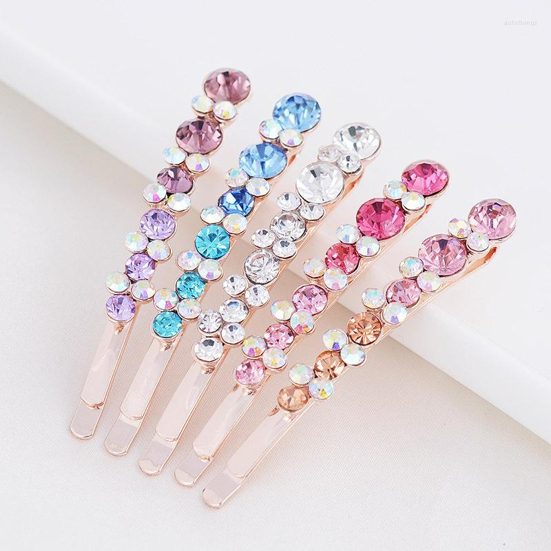 Hair Clips 2Pcs/Set One-line Color Crystal Rhinestone Korea Style Fashion Women Pins Barrettes Girl Pin Stick
Hair Clips 2Pcs/Set One-line Color Crystal Rhinestone Korea Style Fashion Women Pins Barrettes Girl Pin Stick