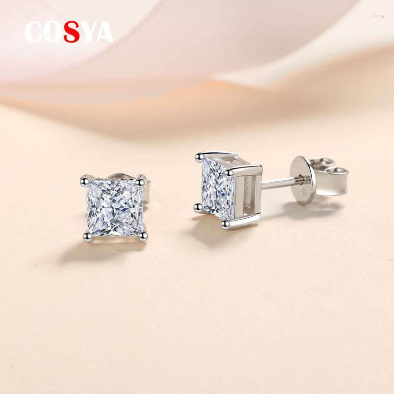 Stud Earrings COSYA S925 VVS1 Real Moissanite Gemstone Anniversary Wedding Fine Jewelry Gifts Wholesale Square Diamond
Stud Earrings COSYA S925 VVS1 Real Moissanite Gemstone Anniversary Wedding Fine Jewelry Gifts Wholesale Square Diamond