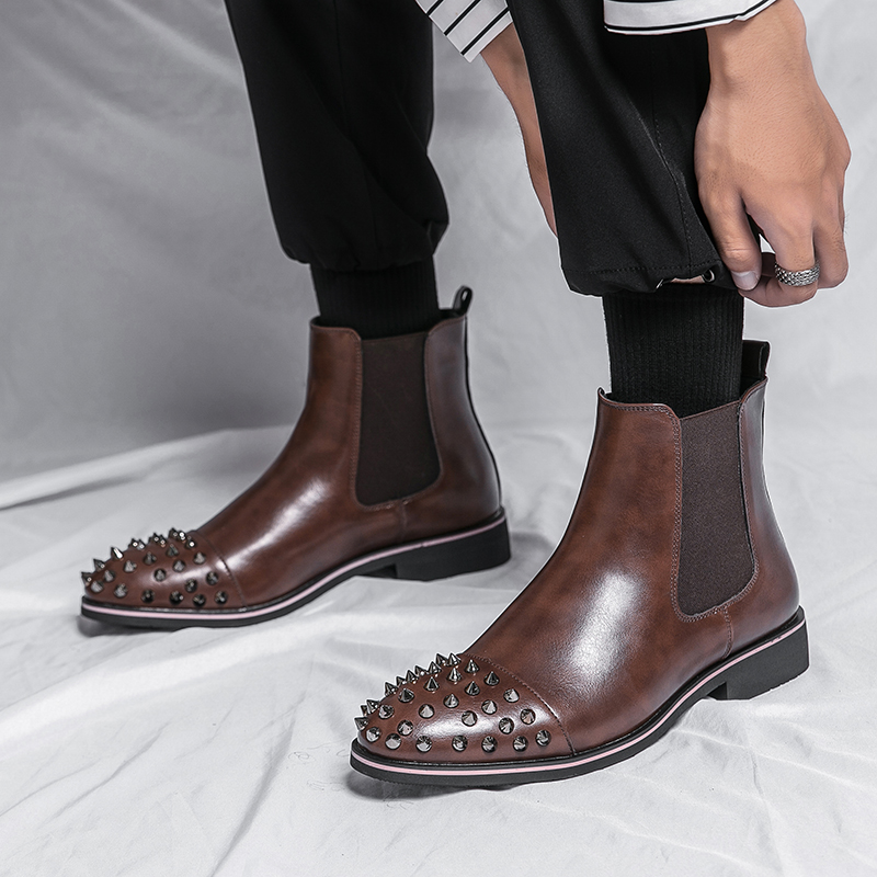 Short Boots Red Chelsea New Arrivals Fashion PU Men Rivet Slip-On Square Toe Cowboy Business Handmade, Clear
Short Boots Red Chelsea New Arrivals Fashion PU Men Rivet Slip-On Square Toe Cowboy Business Handmade, Clear