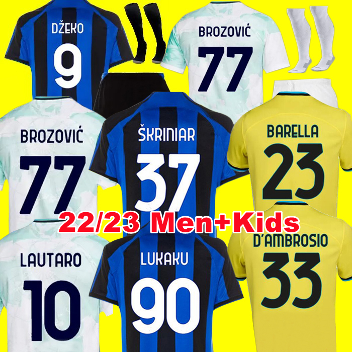 2022 2023 LUKAKU soccer jerseys BARELLA DZEKO INTERS LAUTARO MILANS ERIKSEN SKRINIAR VIDAL BROZOVIC football shirt 22 23 uniforms men kids kits sets, 22/23 home+serie a
2022 2023 LUKAKU soccer jerseys BARELLA DZEKO INTERS LAUTARO MILANS ERIKSEN SKRINIAR VIDAL BROZOVIC football shirt 22 23 uniforms men kids kits sets, 22/23 home+serie a