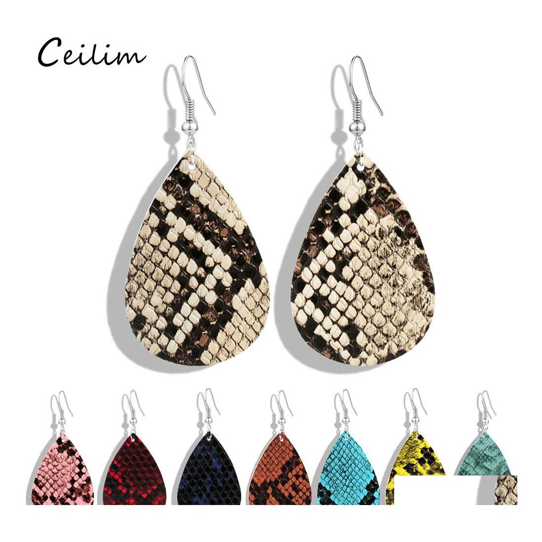 Charm Trendy Pu Teardrop Leather Earrings For Women Snake Pattern Mti Colors Bohemia Korean Water Drop Jewelry Delivery Otdyn
Charm Trendy Pu Teardrop Leather Earrings For Women Snake Pattern Mti Colors Bohemia Korean Water Drop Jewelry Delivery Otdyn